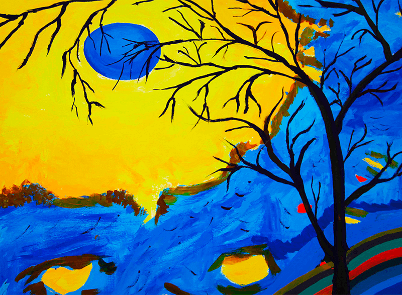 El atardecer